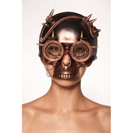 KAYSO Bronze Steampunk Mask with Gears  Spikes SPM034BR